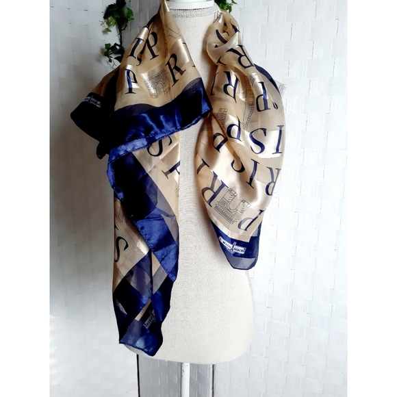 J. Mico Sancho Eiffel Tower "R I S P" Square Scarf - Picture 8 of 15